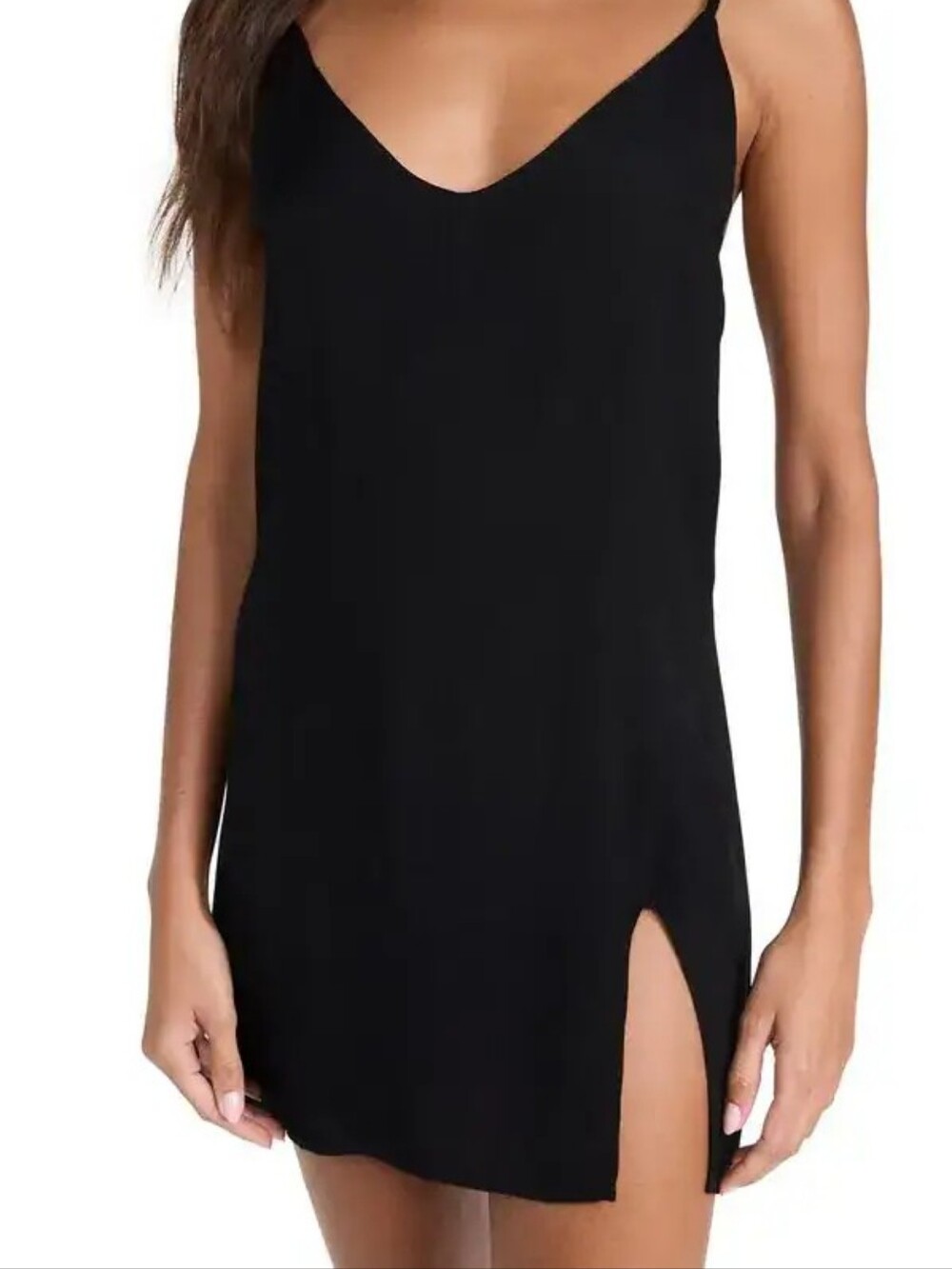 REFORMATION Marlowe V-Neck Dress Black Size Xs Pre Owned
